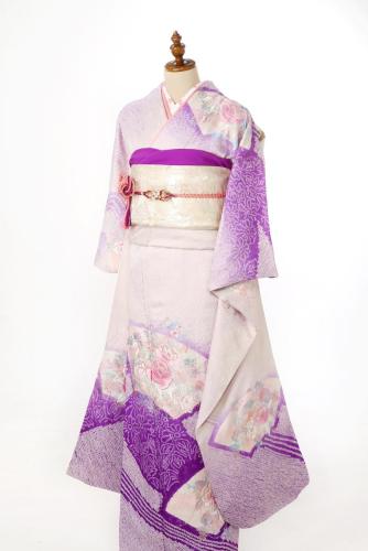 SH-紫×白　絞り柄